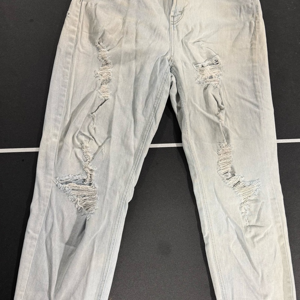 Distressed Light Blue Jeans